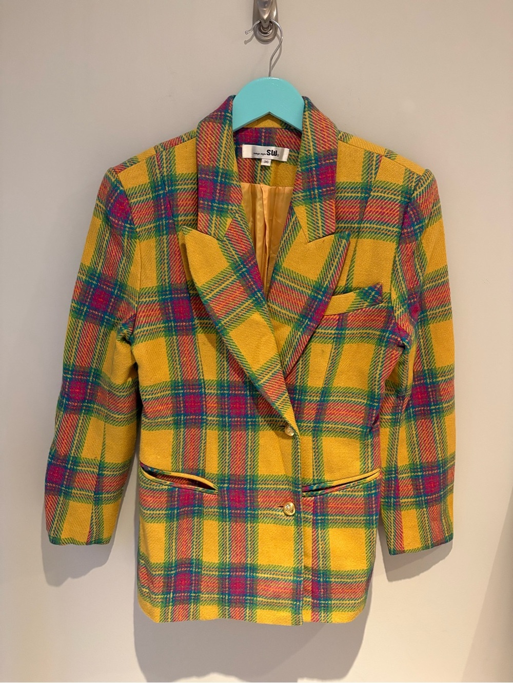 Bold Plaid Vintage Blazer